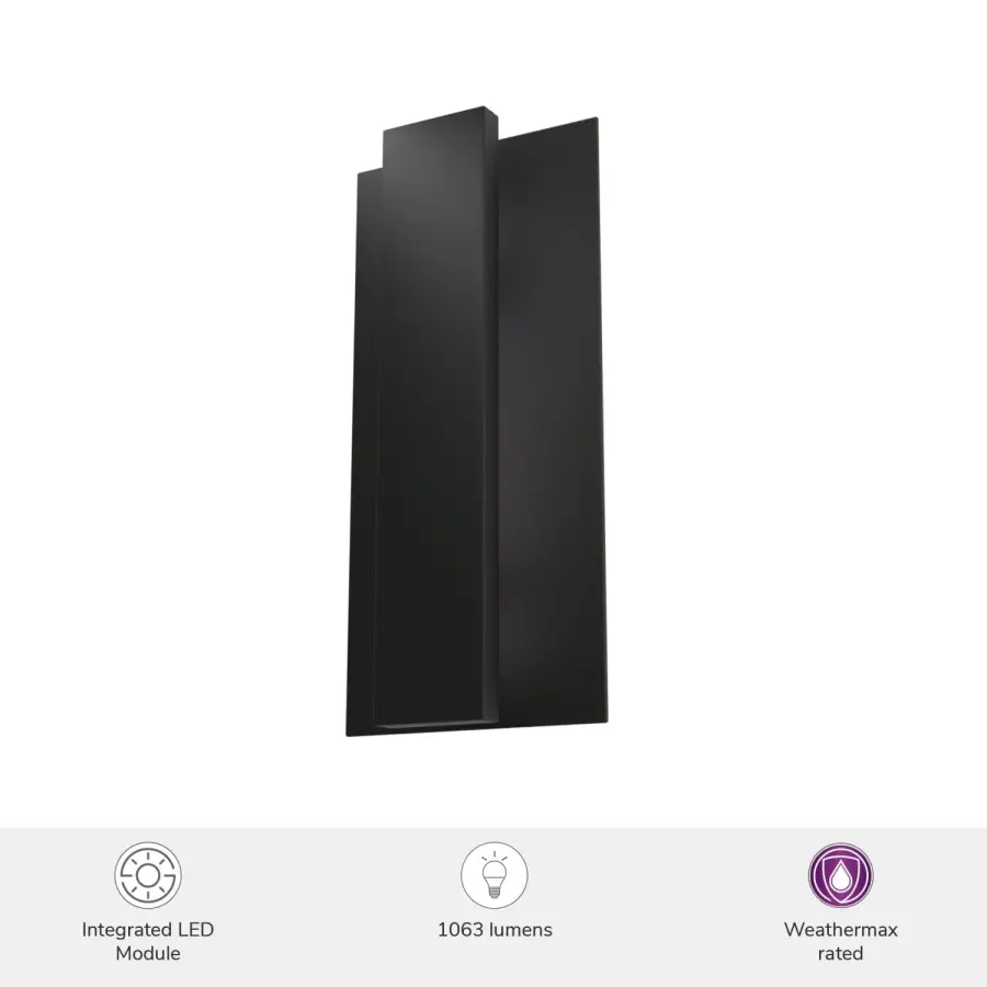 Canoga LED Outdoor Wall Mount in Matte Black - Image 3