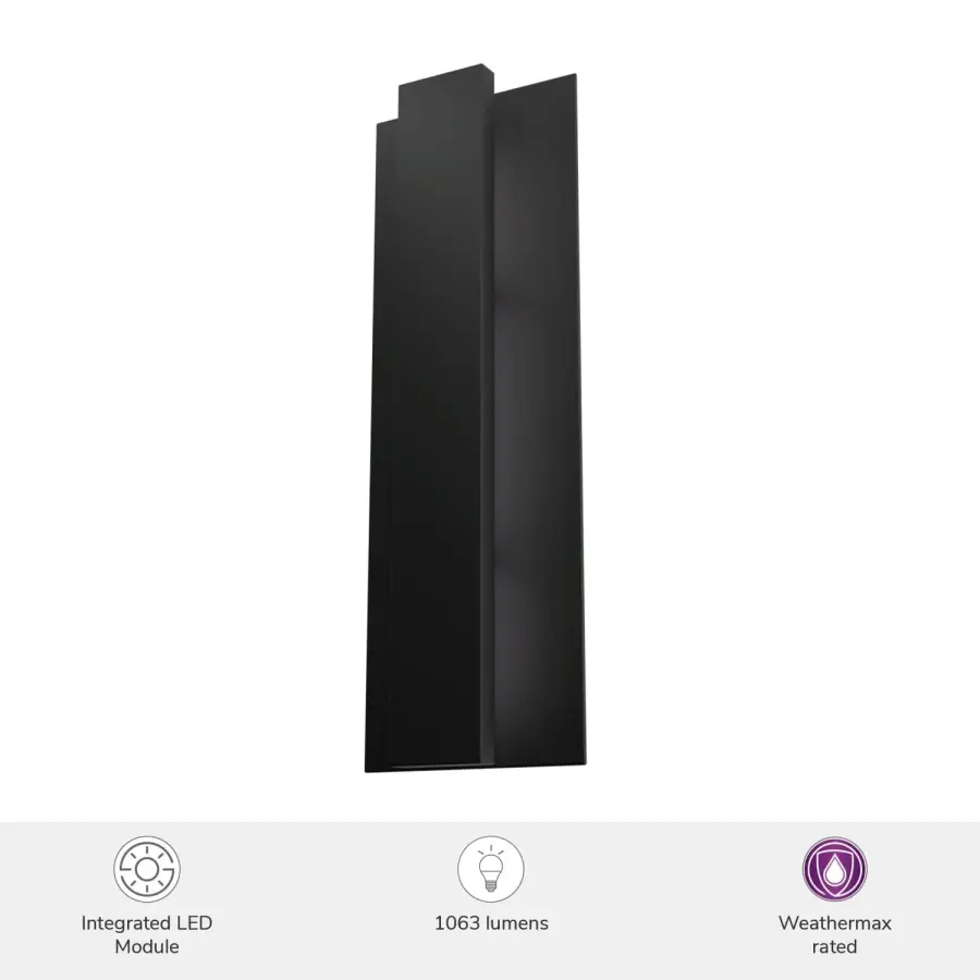 Canoga LED Outdoor Wall Mount in Matte Black - Image 3