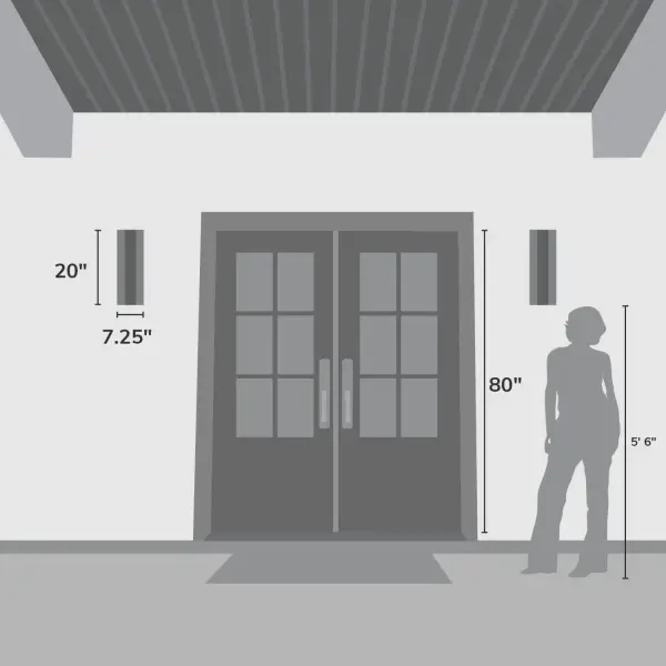 Canoga LED Outdoor Wall Mount in Matte Black - Image 6