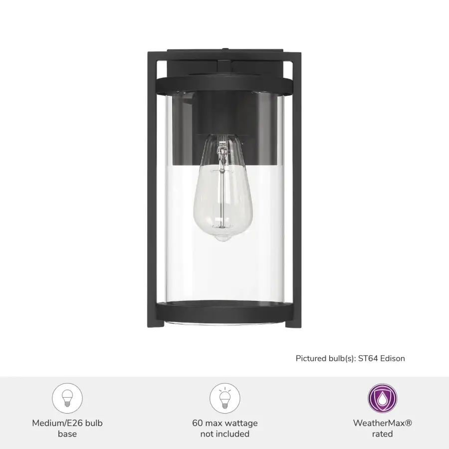 Astwood One Light Outdoor Wall Mount in Matte Black - Image 3