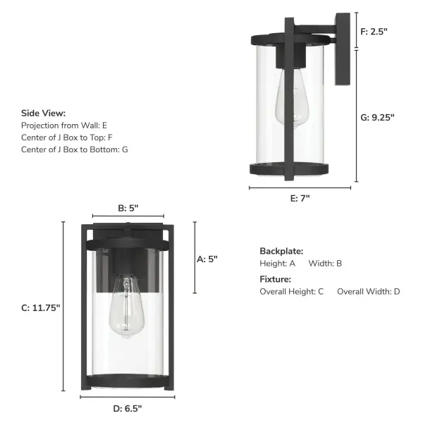 Astwood One Light Outdoor Wall Mount in Matte Black - Image 4