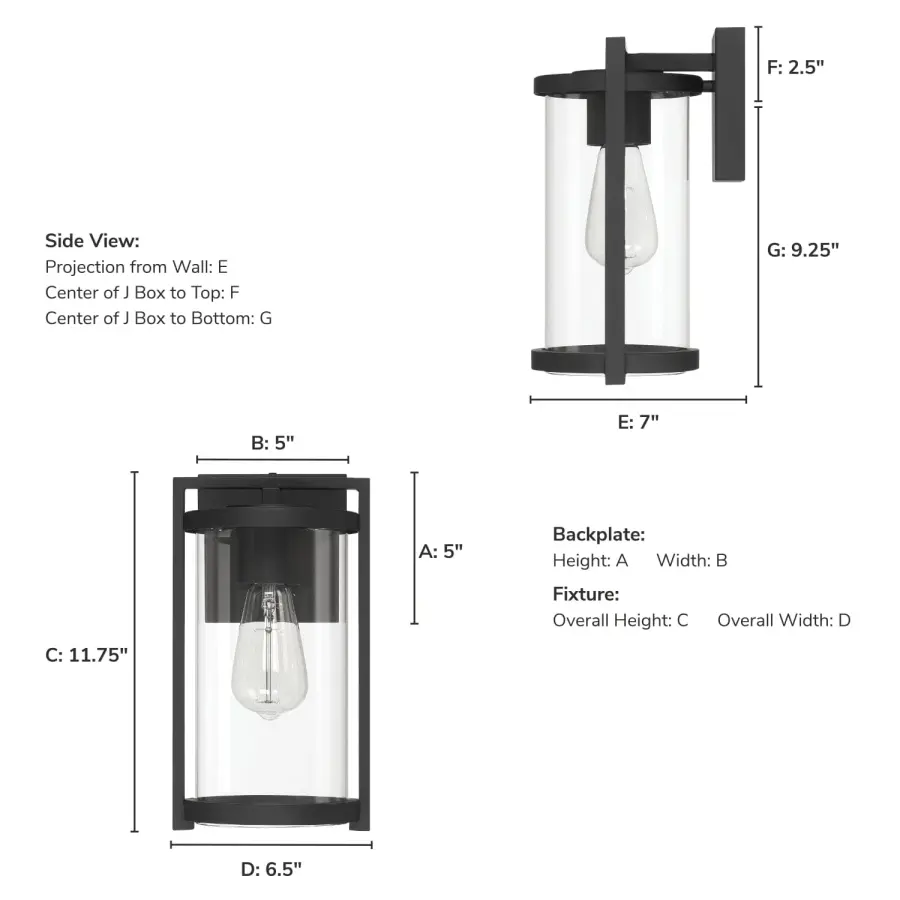Astwood One Light Outdoor Wall Mount in Matte Black - Image 4