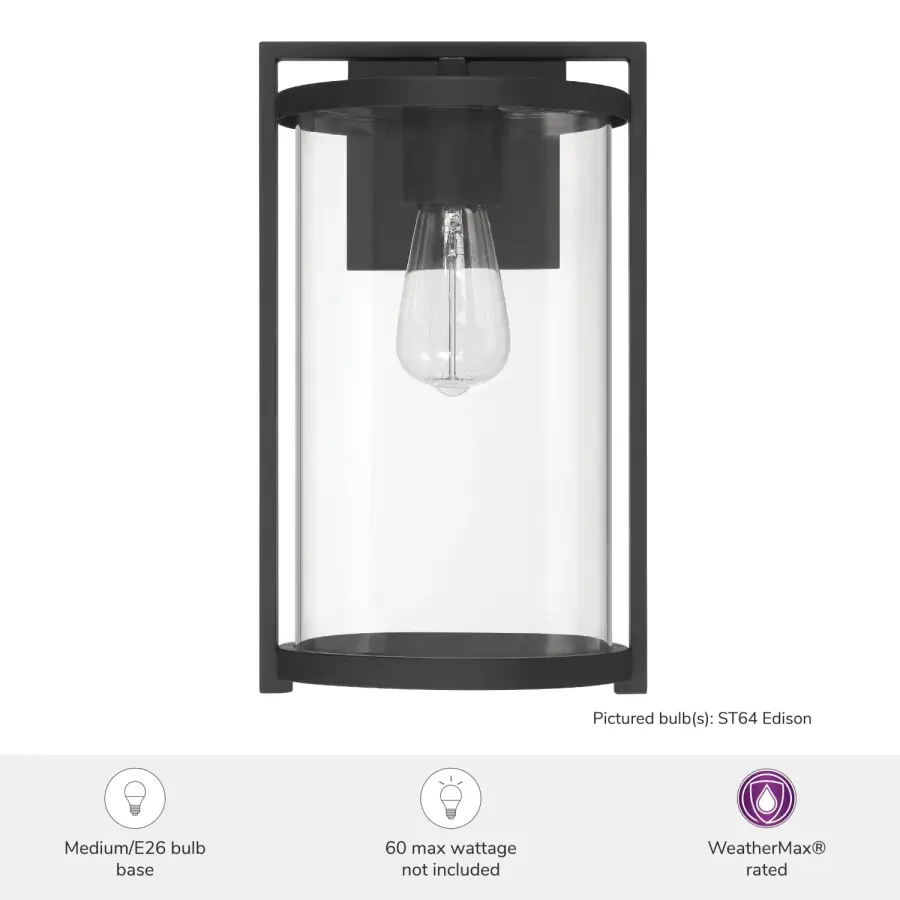 Astwood Outdoor Wall Light in Matte Black - Image 3