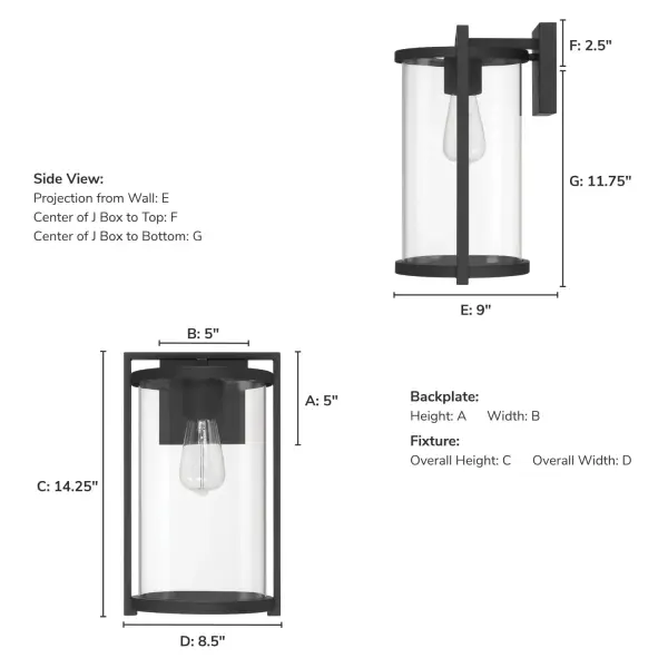 Astwood Outdoor Wall Light in Matte Black - Image 4