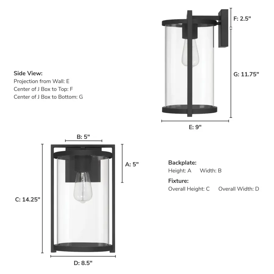 Astwood Outdoor Wall Light in Matte Black - Image 4