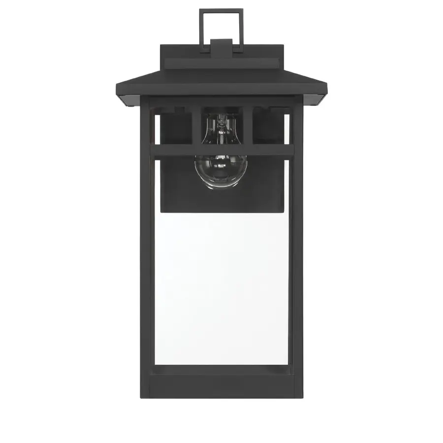 Yancy House Outdoor Wall Light in Matte Black - Image 1