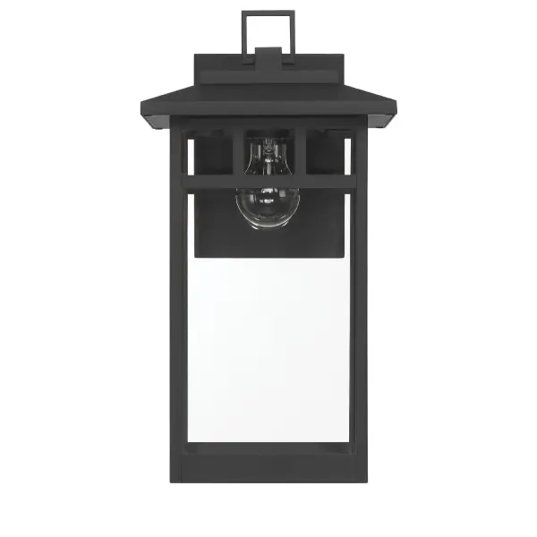 Ground your exterior in timeless design with the Yancy House Outdoor 1 Light Wall Light. At 17 inches, this large-format fixture showcases classic mission-style architecture, delivering a structured yet understated look that enhances any porch, patio, or entryway. The transitional design softens bold lines with warm, adaptable charm—perfect for modern or traditional homes. Crafted with corrosion-resistant aluminum and stainless steel, it's engineered to endure tough weather conditions while maintaining its clean finish. Compatible with a 60W bulb or equivalent LED (not included), Yancy House is where durability meets design-driven distinction. Rated for outdoor use. Down Mount Only TRANSITIONAL: Light, relaxed, elegant. Mission-inspired design with timeless lines. BUILT TO LAST: Constructed with corrosion-resistant aluminum and stainless steel for enhanced strength, durability, and performance in harsh outdoor environments. BULB RECOMMENDATION: Maximum 60W per light bulb or equivalent LED bulb. Bulbs not included. MISSION STYLE: Classic mission-style lines bring a timeless, architectural touch to your exterior spaces—balancing structure with understated style. TRANSITIONAL: The transitional style celebrates natural light and a relaxed feel with smooth, blending details that create warm yet modern spaces with the best of both worlds; elegant, minimal and adaptable. DIMENSIONS: Measures 17" tall by 7" wide, extending 10.375" from the wall—perfectly scaled for porches, patios, or entryways. WARRANTY: One-year limited warranty backed by the trusted experts at Hunter.