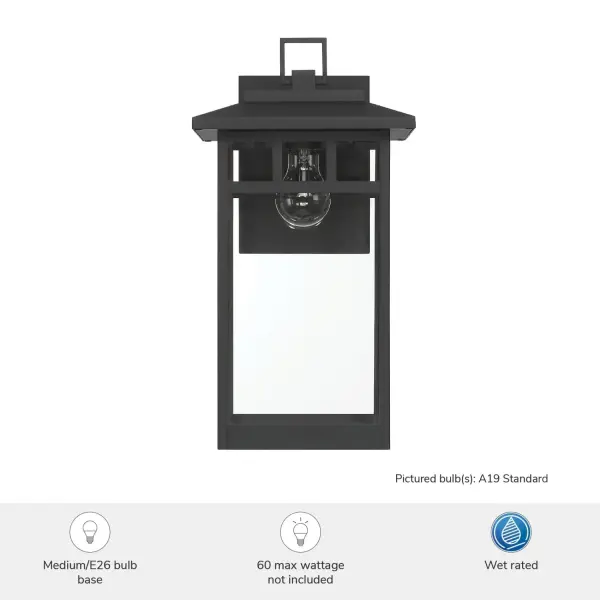 Yancy House Outdoor Wall Light in Matte Black - Image 5