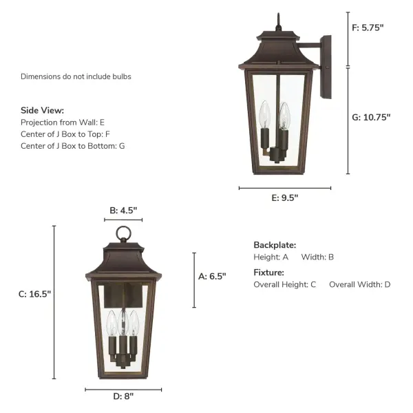 Spring Cove Three Light Outdoor Wall Mount in Matte Black - Image 8