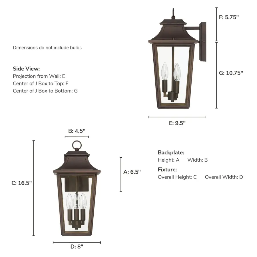 Spring Cove Three Light Outdoor Wall Mount in Matte Black - Image 8