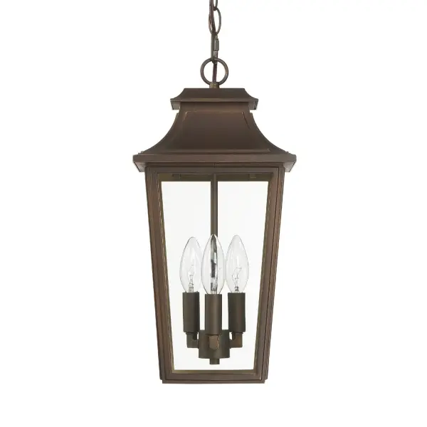 Spring Cove Three Light Outdoor Pendant in Matte Black - Image 12