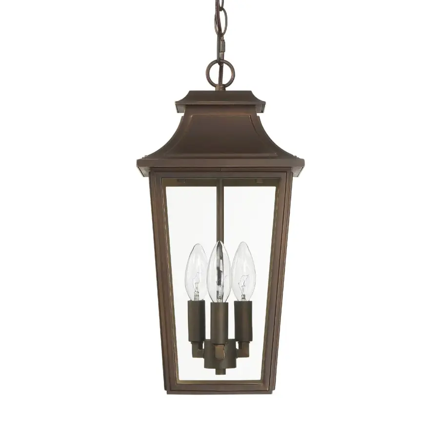 Spring Cove Three Light Outdoor Pendant in Matte Black - Image 12
