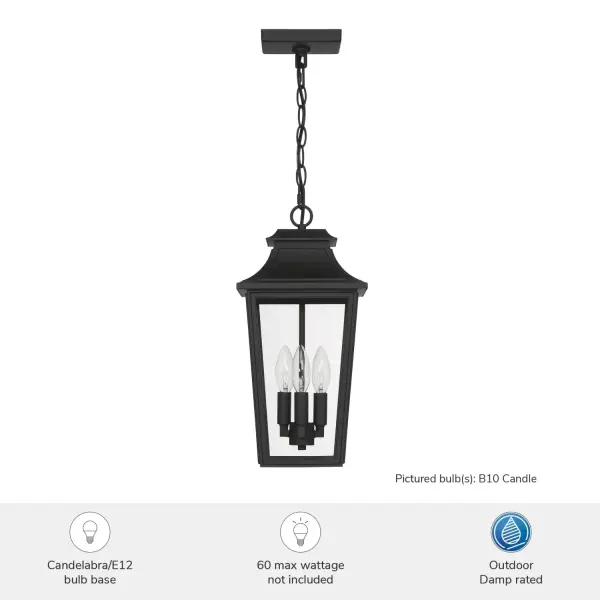 Spring Cove Three Light Outdoor Pendant in Matte Black - Image 6