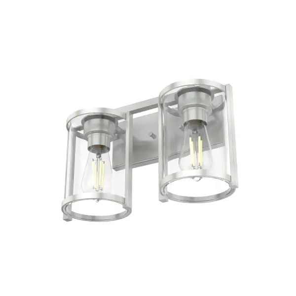 Astwood Two Light Bathroom Vanity in Brushed Nickel - Image 12
