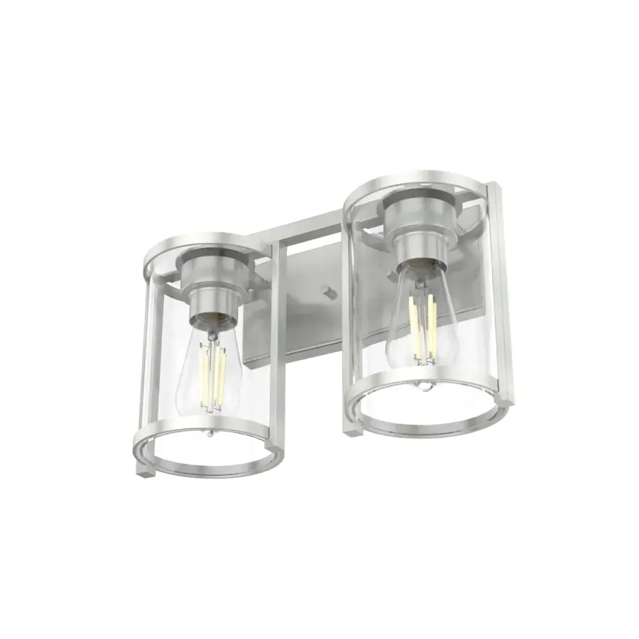 Astwood Two Light Bathroom Vanity in Brushed Nickel - Image 12