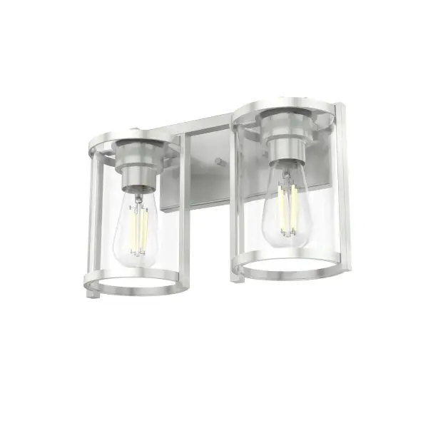 Astwood Two Light Bathroom Vanity in Brushed Nickel - Image 10