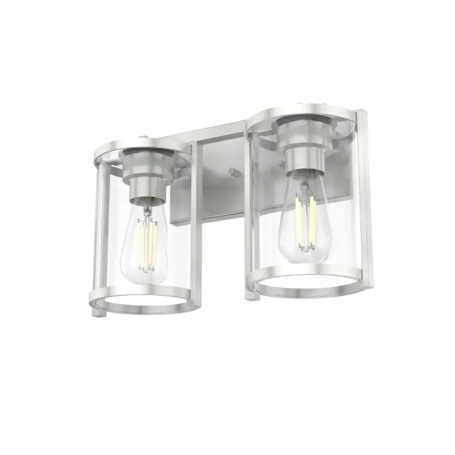 Astwood Two Light Bathroom Vanity in Brushed Nickel - Image 10