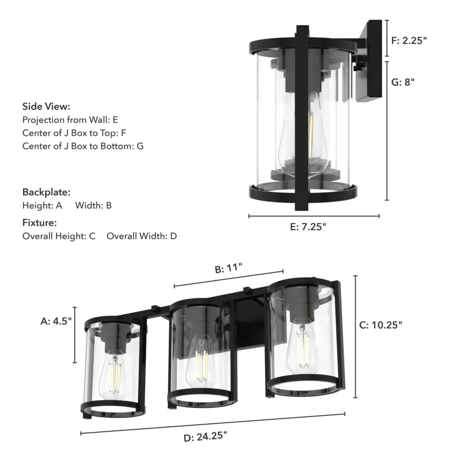 Astwood 3-Light Bathroom Vanity in Brushed Nickel - Image 11