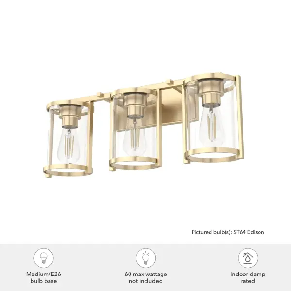 Astwood 3-Light Bathroom Vanity in Brushed Nickel - Image 7