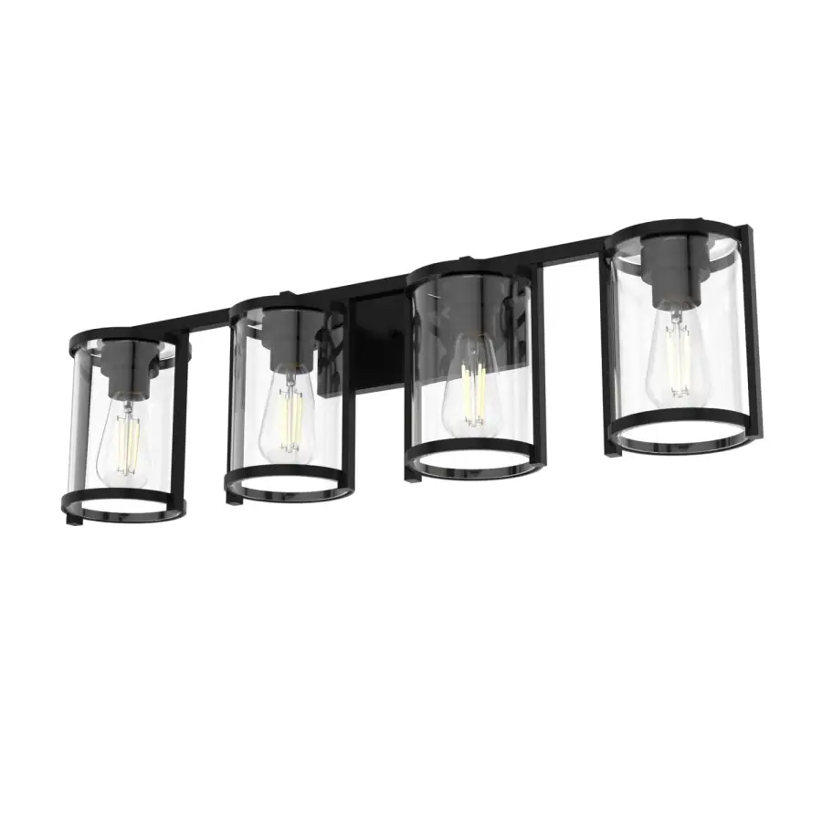 Astwood Four Light Bathroom Vanity in Matte Black - Image 15