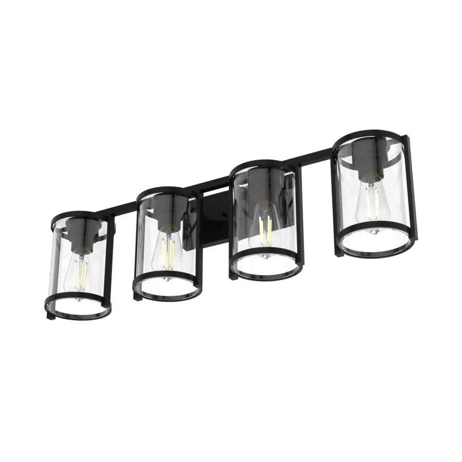 Astwood Four Light Bathroom Vanity in Matte Black - Image 18