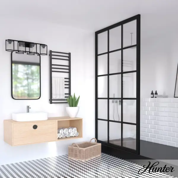 Astwood Four Light Bathroom Vanity in Matte Black - Image 5
