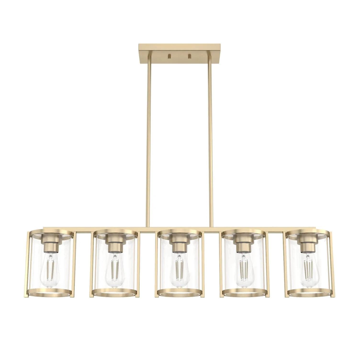 Astwood Five Light Linear Chandelier in Matte Black