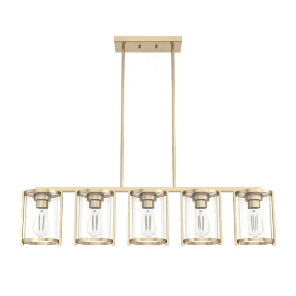 Astwood Five Light Linear Chandelier in Matte Black - Image 17