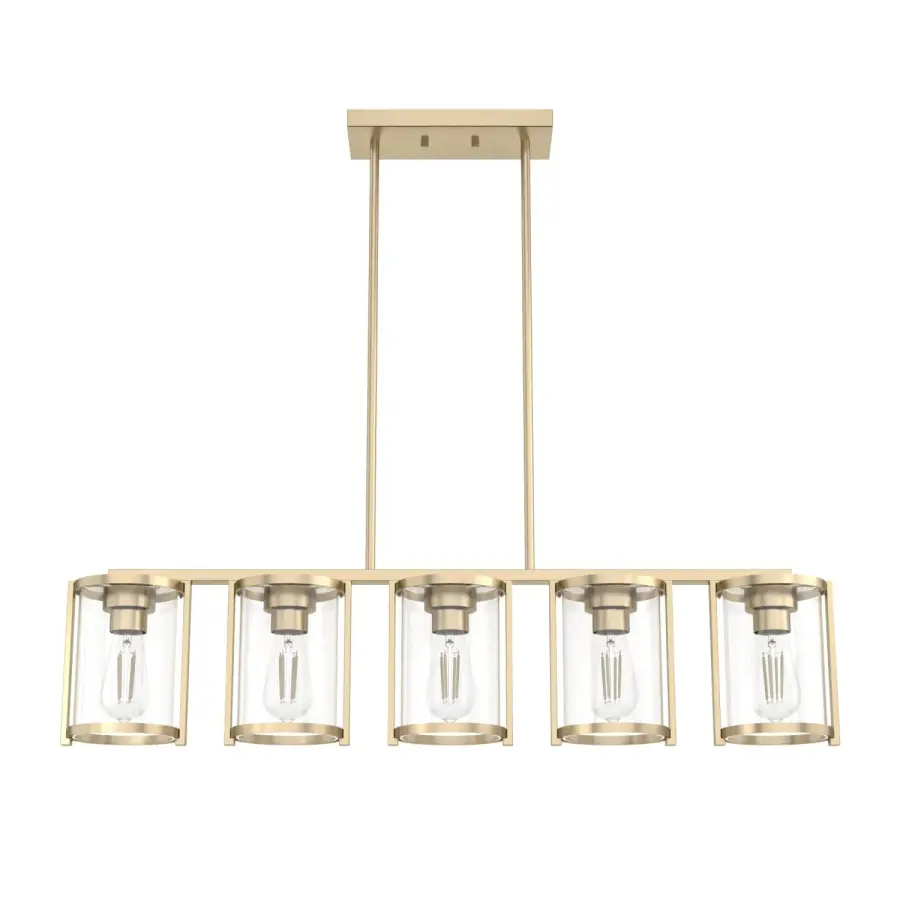 Astwood Five Light Linear Chandelier in Matte Black - Image 17