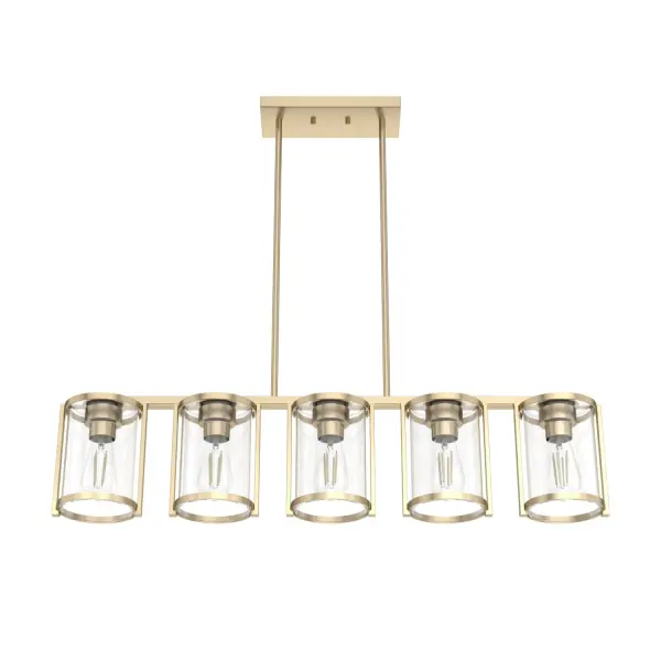 Astwood Five Light Linear Chandelier in Matte Black - Image 20