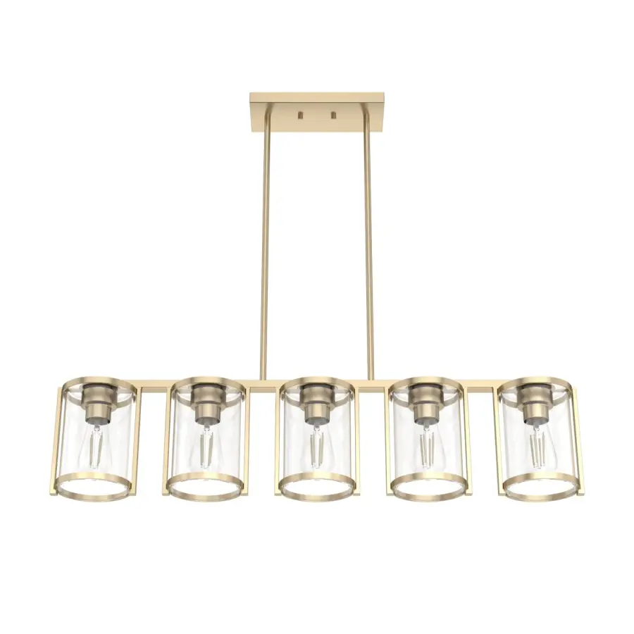 Astwood Five Light Linear Chandelier in Matte Black - Image 20
