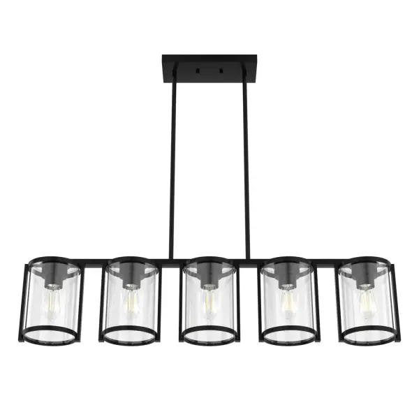 Astwood Five Light Linear Chandelier in Matte Black - Image 22