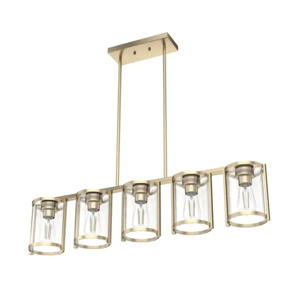 Astwood Five Light Linear Chandelier in Matte Black - Image 23