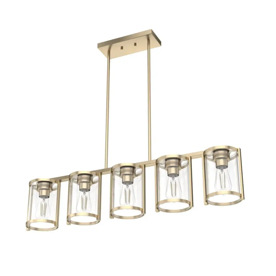 Astwood Five Light Linear Chandelier in Matte Black - Image 23