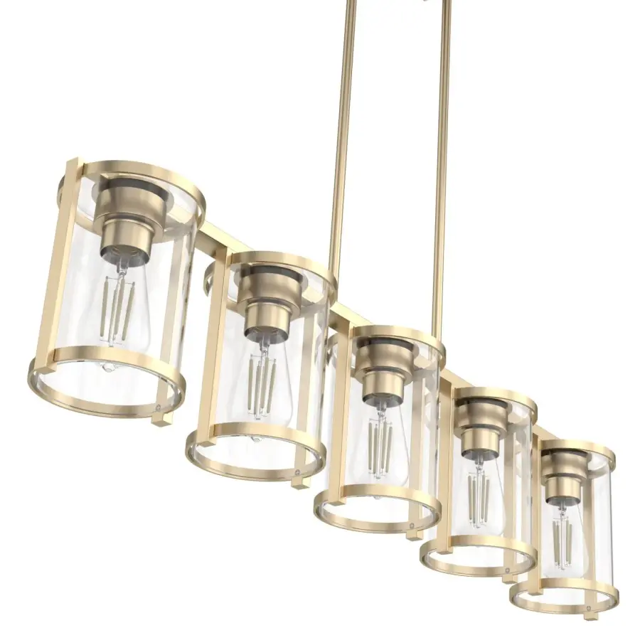 Astwood Five Light Linear Chandelier in Matte Black - Image 29