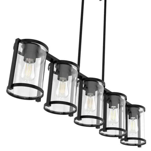 Astwood Five Light Linear Chandelier in Matte Black - Image 31