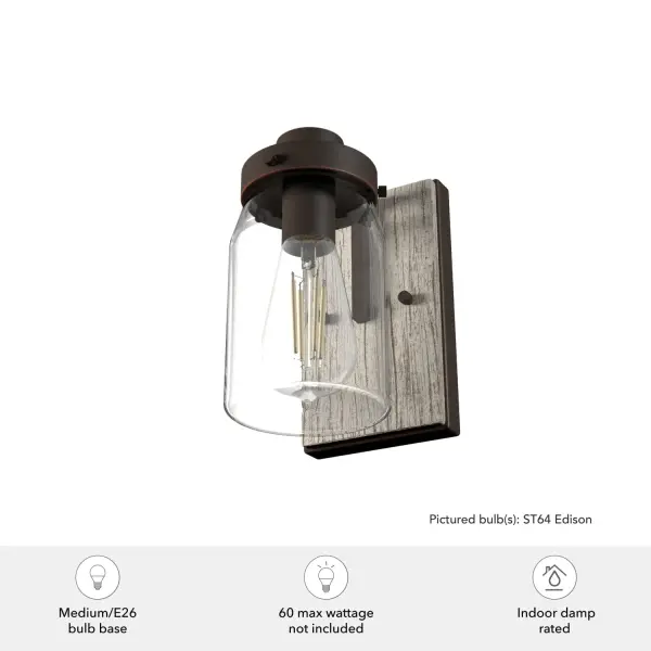 Devon Park One Light Wall Sconce in Onyx Bengal - Image 5