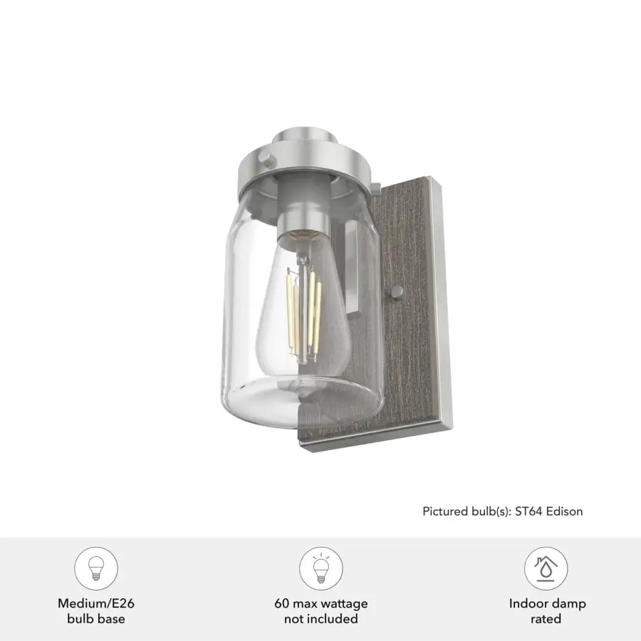 Devon Park One Light Wall Sconce in Onyx Bengal - Image 6