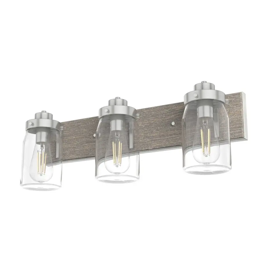 Devon Park Three Light Bathroom Vanity in Brushed Nickel - Image 1