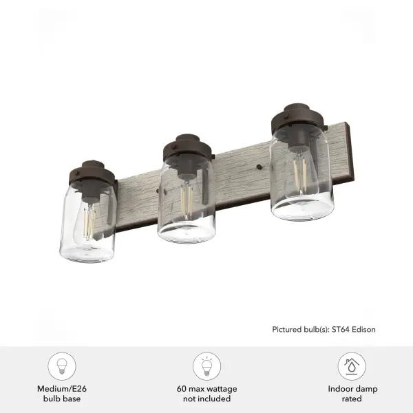 Devon Park Three Light Bathroom Vanity in Brushed Nickel - Image 6
