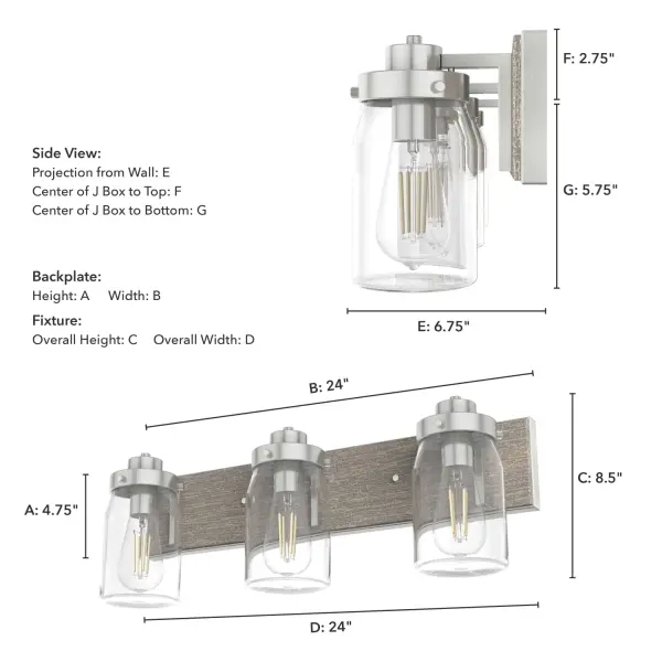Devon Park Three Light Bathroom Vanity in Brushed Nickel - Image 7