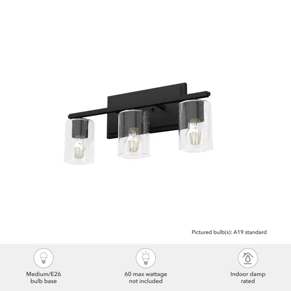Kerrison Three Light Bathroom Vanity in Natural Black Iron - Image 5