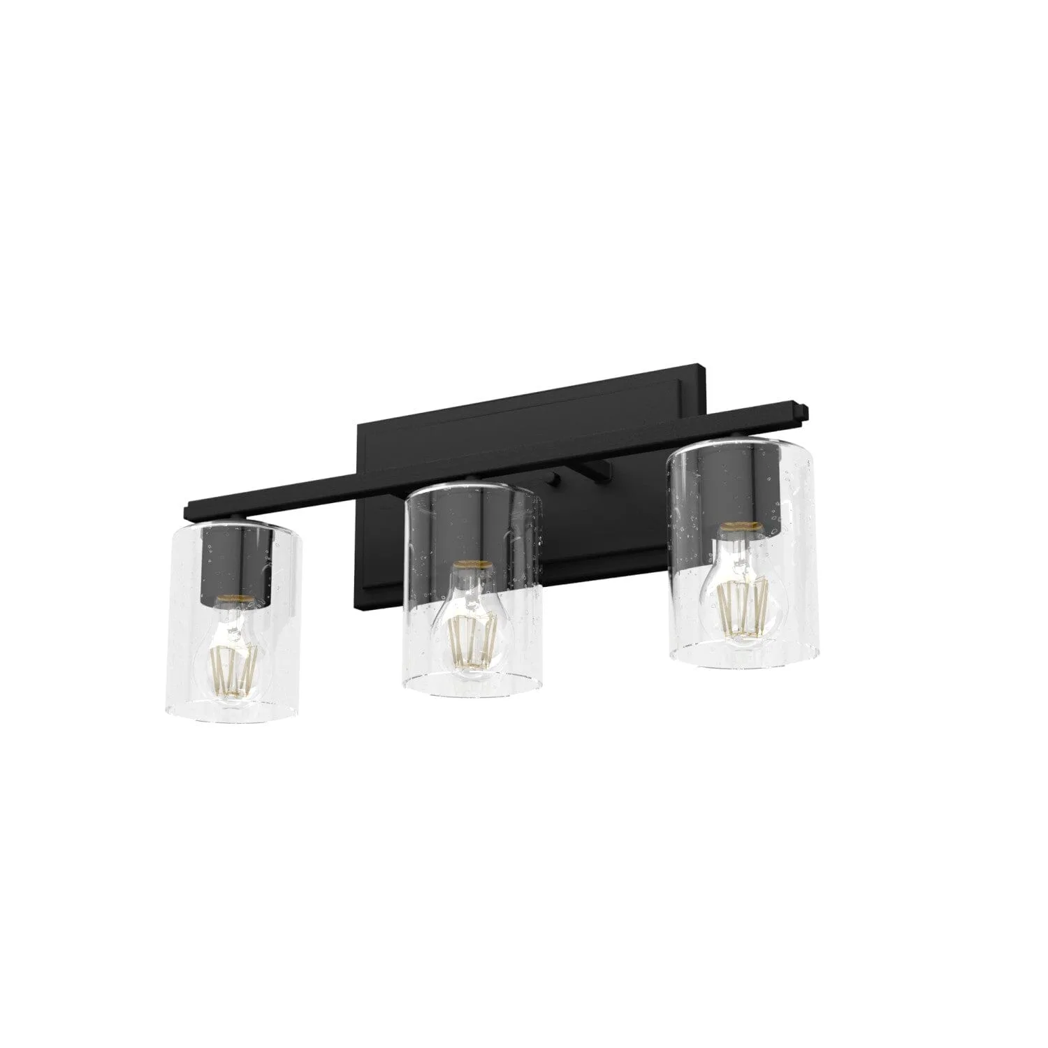 Kerrison Three Light Bathroom Vanity in Natural Black Iron