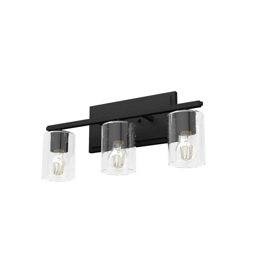 Kerrison Three Light Bathroom Vanity in Natural Black Iron - Image 1