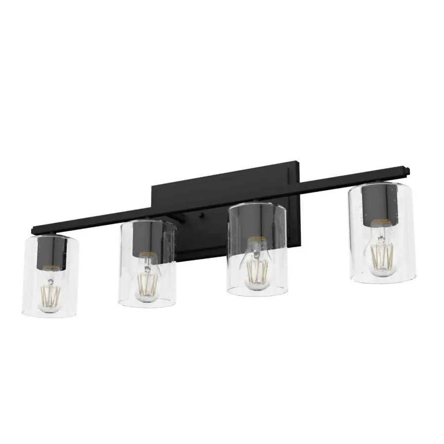 Kerrison Four Light Bathroom Vanity in Natural Black Iron - Image 1