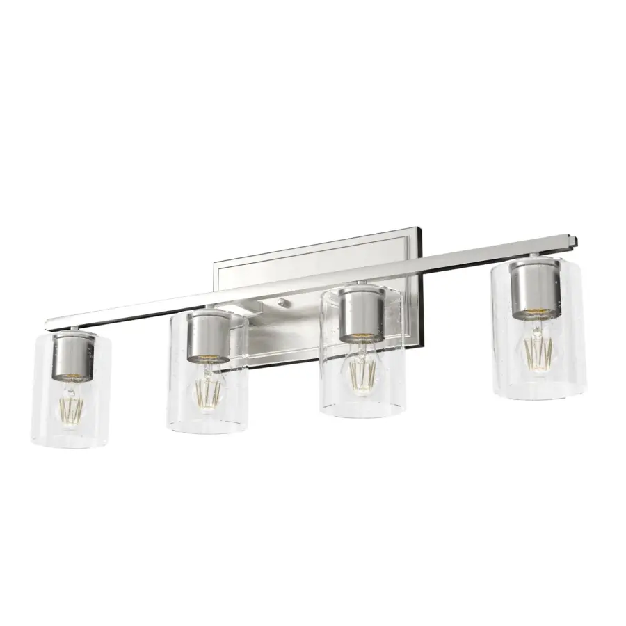 Kerrison Four Light Bathroom Vanity in Brushed Nickel - Image 11