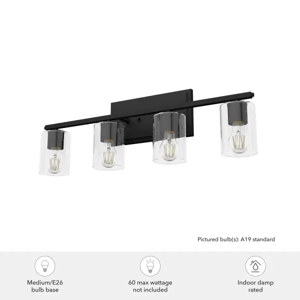 Kerrison Four Light Bathroom Vanity in Brushed Nickel - Image 5