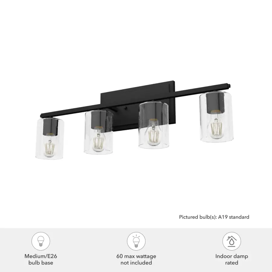 Kerrison Four Light Bathroom Vanity in Brushed Nickel - Image 5