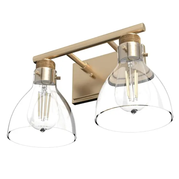 Van Nuys Two Light Bathroom Vanity in Alturas Gold - Image 12