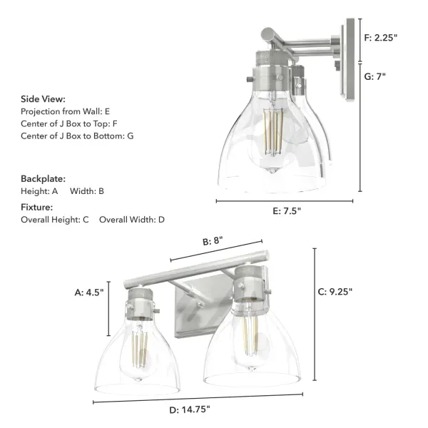 Van Nuys Two Light Bathroom Vanity in Alturas Gold - Image 8
